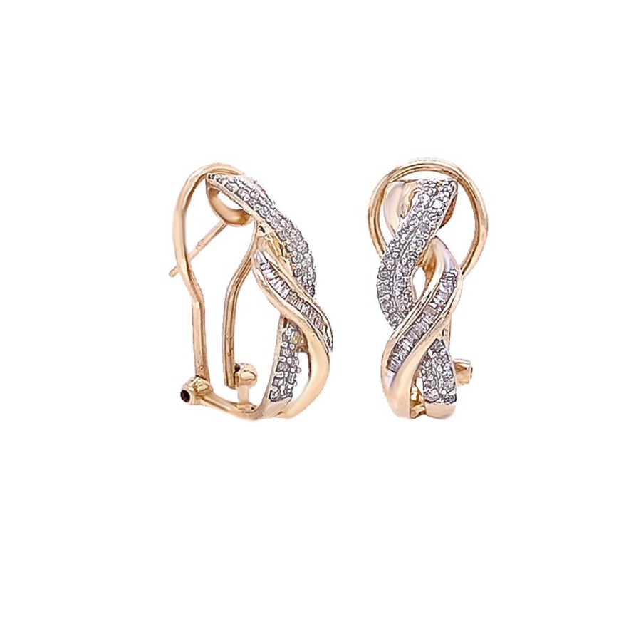 Jewelry ESTATE JEWELRY | Twisty Vintage Diamond Earrings