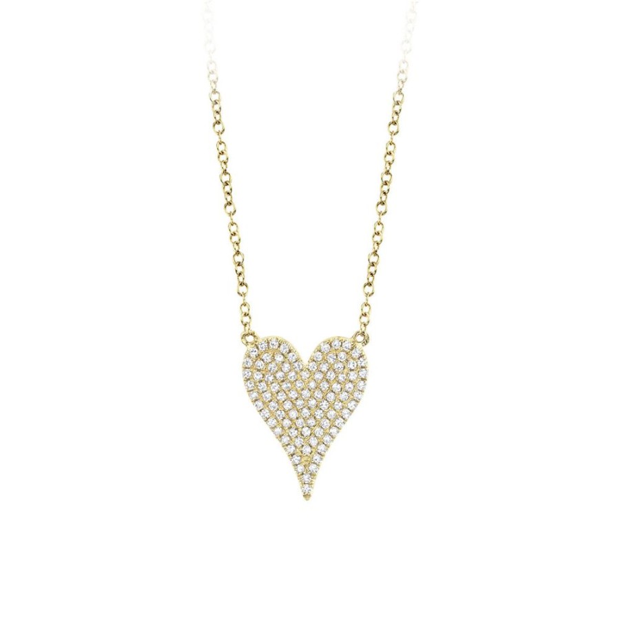 Jewelry SHY CREATION | 14Ky Small Pave Heart Necklace