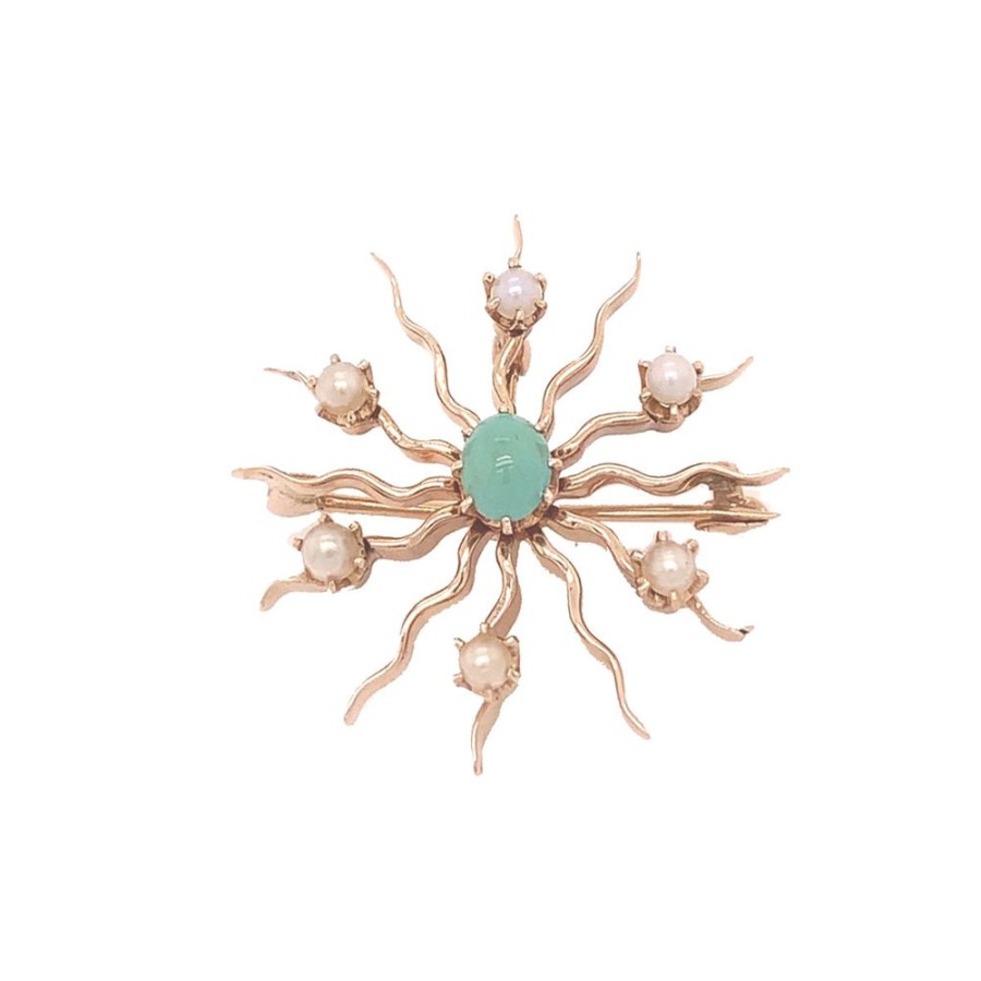 Jewelry ESTATE JEWELRY | Vintage Turquoise Pinwheel