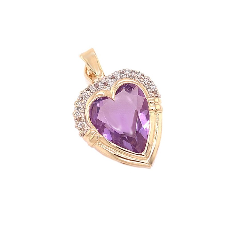 Jewelry ESTATE JEWELRY | Vintage Heart Amethyst Enhancer