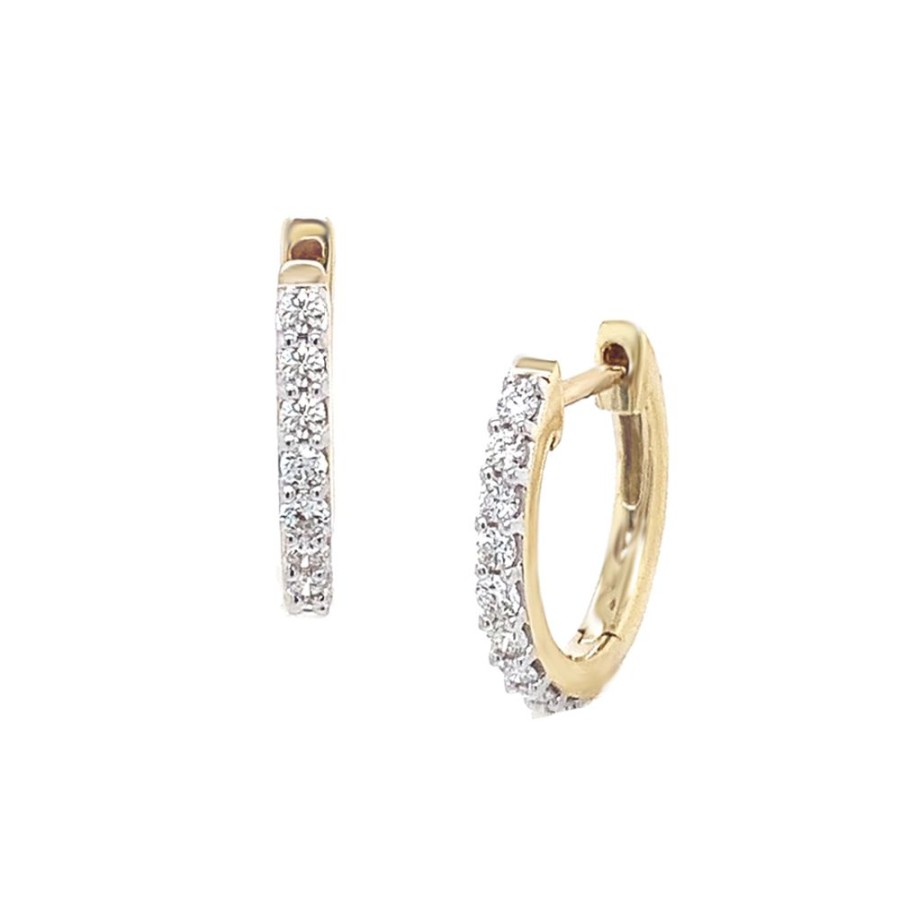 Jewelry IDD USA LLC | 14Ky 1/3Ct Small Diamond Hoops