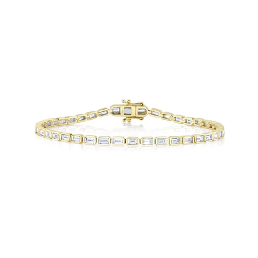 Jewelry SHY CREATION | 14Ky Baguette Diamond Bracelet