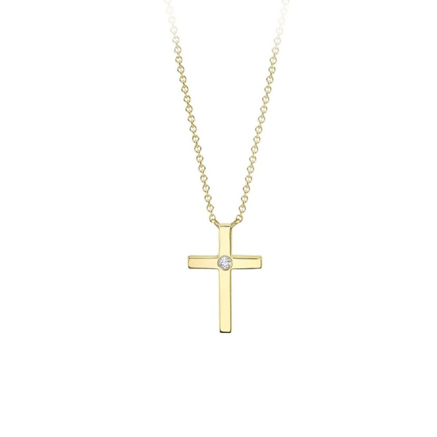 Jewelry SHY CREATION | 14Ky Small Diamond Cross