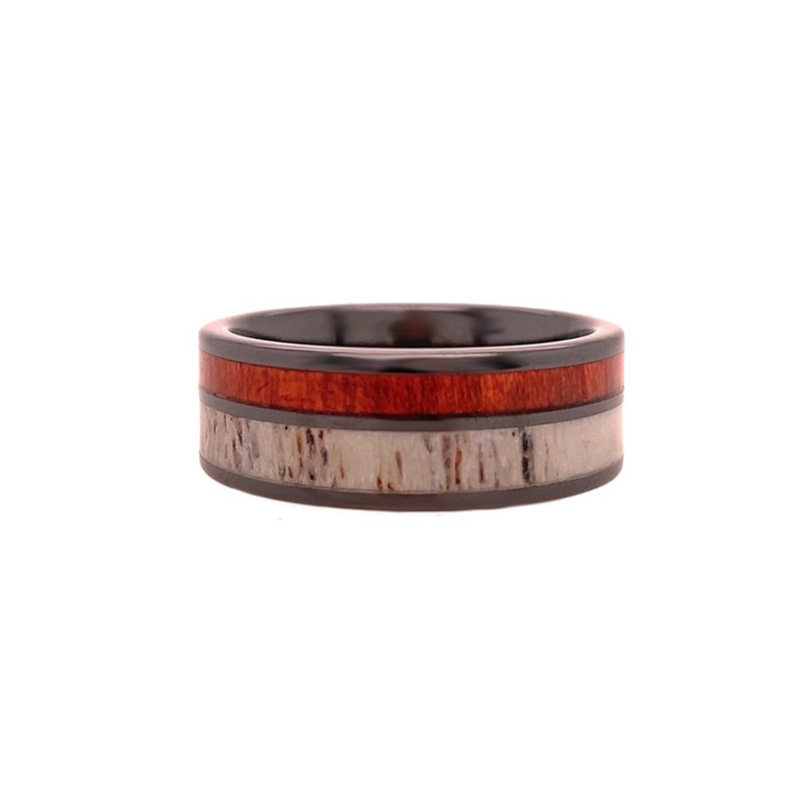 Jewelry HEAVY STONE RINGS | Ceramic, Antler & Wood Wedding Band