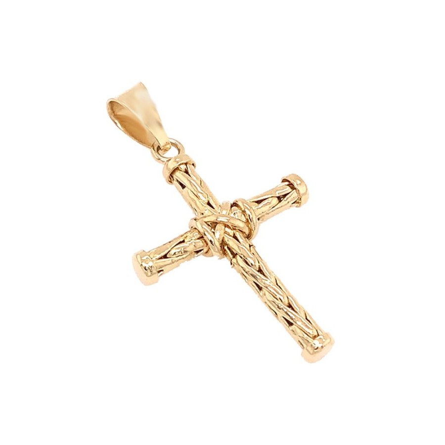 Jewelry ESTATE JEWELRY | 18Ky Vintage Woven Design Cross