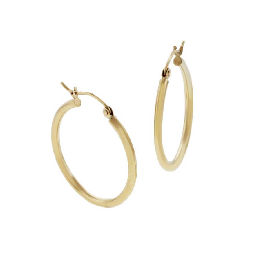 Jewelry QUALITY GOLD OF CINCINNATI | 14Ky 1" Polished Thin Hoops