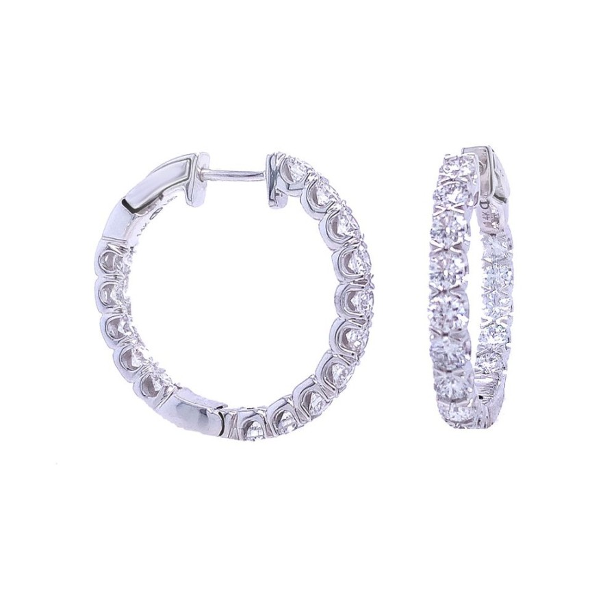 Jewelry IDD USA LLC | 2-1/2Ct Lab-Grown Diamond Hoops