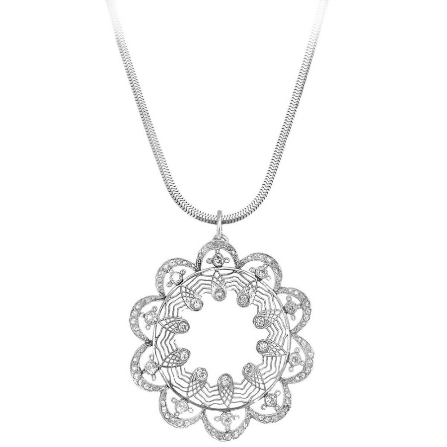 Jewelry ESTATE JEWELRY | Vintage Large Filigree Pendant