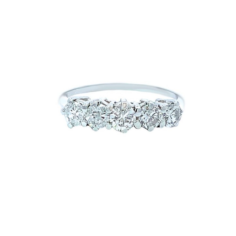 Jewelry ESTATE JEWELRY | Vintage 5-Stone 1Ct Diamond Band