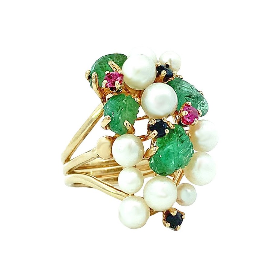 Jewelry ESTATE JEWELRY | Large Vintage Cluster Ring