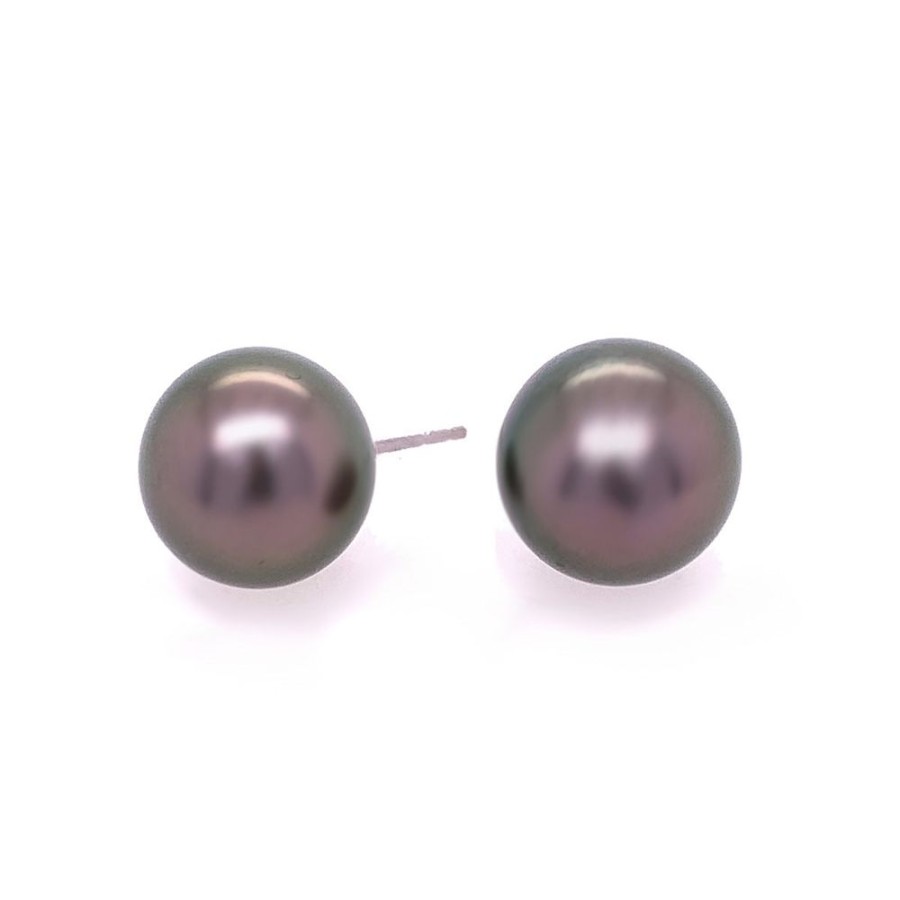 Jewelry SEABRITE IMPORTS INC | 11Mm Black Pearl Stud Earrings