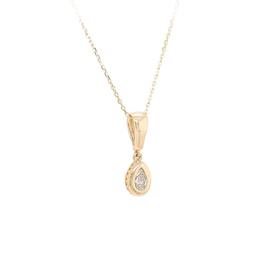 Jewelry STULLER SETTINGS | Champagne Pear Diamond Pendant