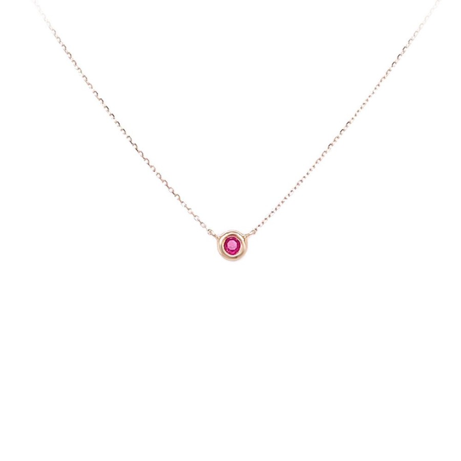 Jewelry LAU INTERNATIONAL, INC. | 14Ky Bezel-Set Ruby Necklace