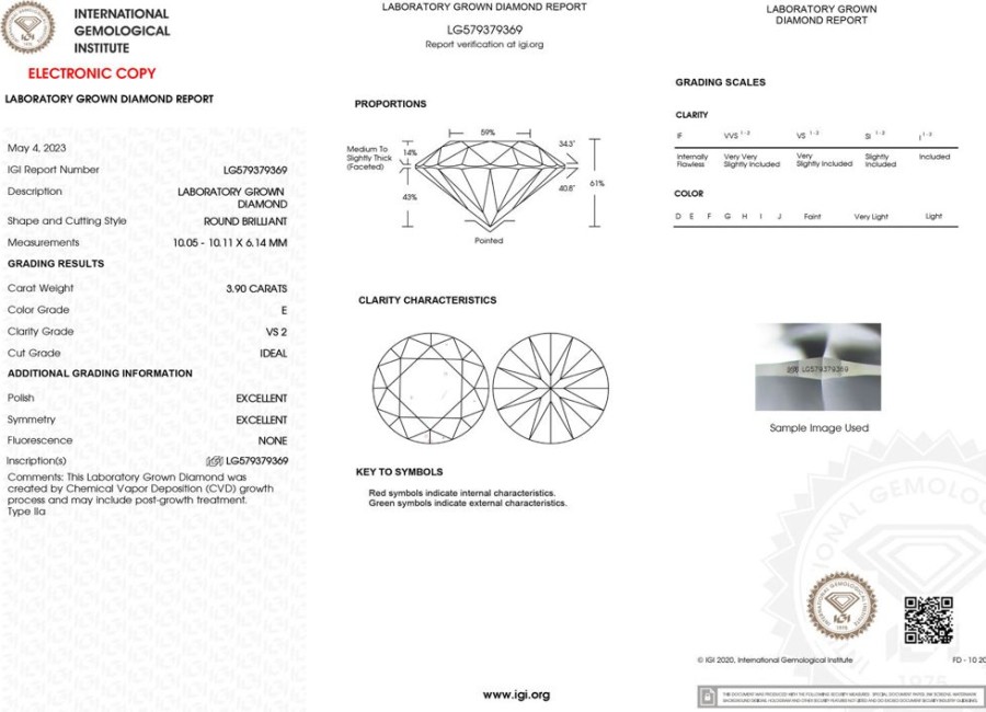 Jewelry IDD USA LLC | Loose Lab-Grown Diamond: 3.90C