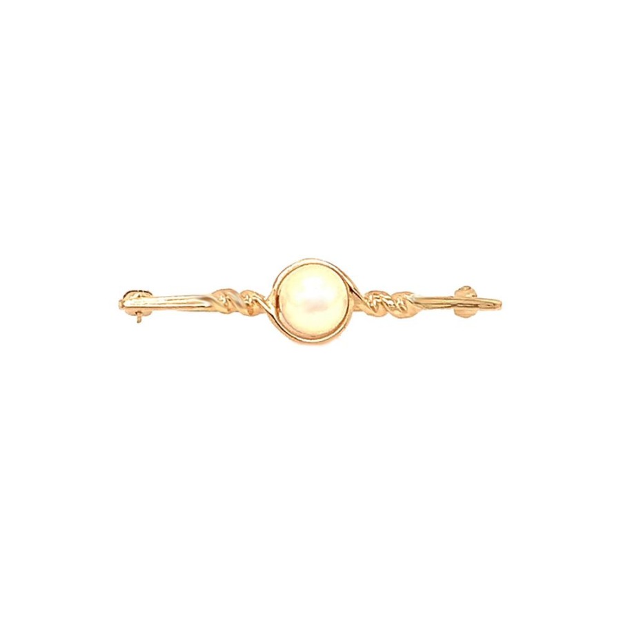 Jewelry ESTATE JEWELRY | Vintage 1.5" Pearl Bar Pin