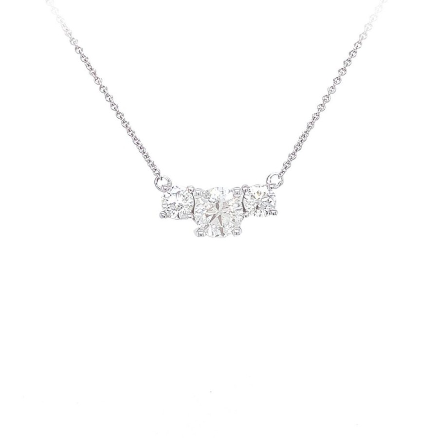 Jewelry IDD USA LLC | 1-1/2Ct Lab-Grown 3-Diamond Necklace