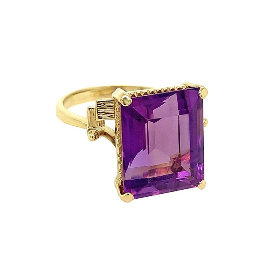 Jewelry ESTATE JEWELRY | Vintage 14X12 Amethyst Ring