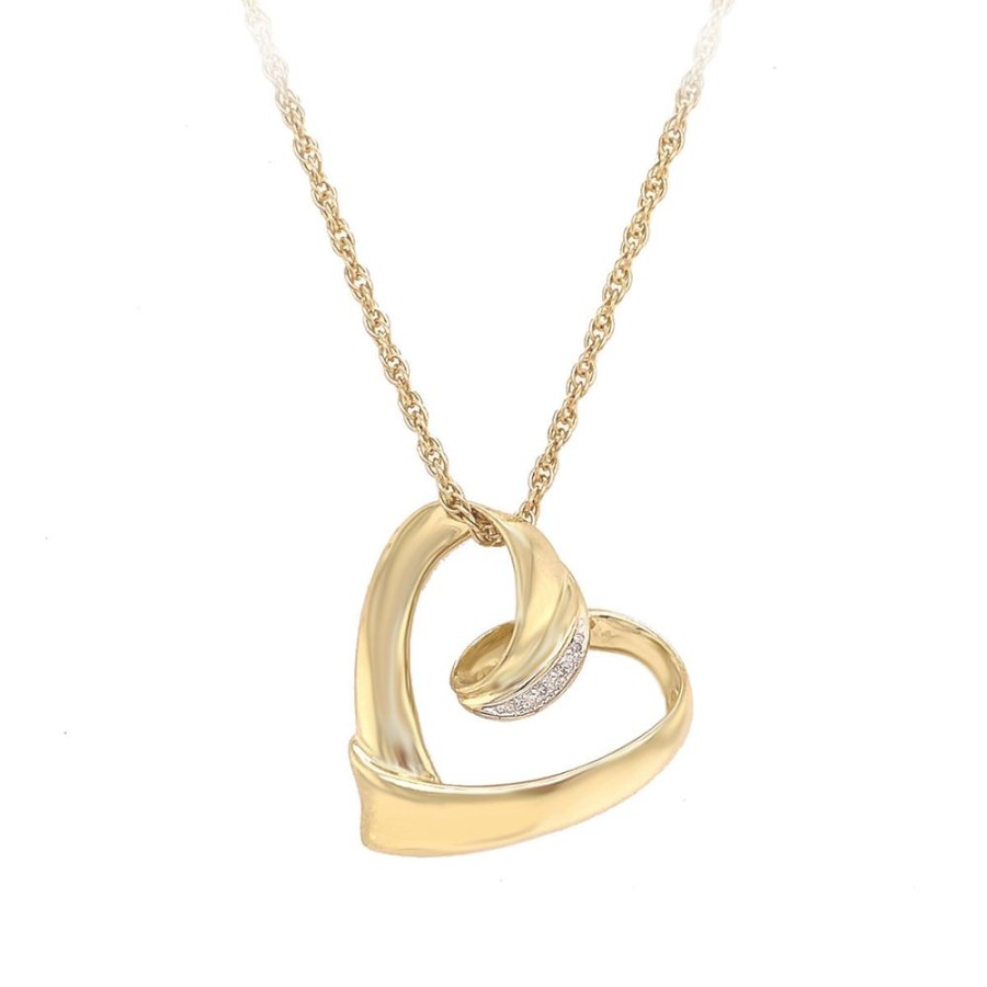 Jewelry ESTATE JEWELRY | Vintage Diamond Curly Heart Pendant