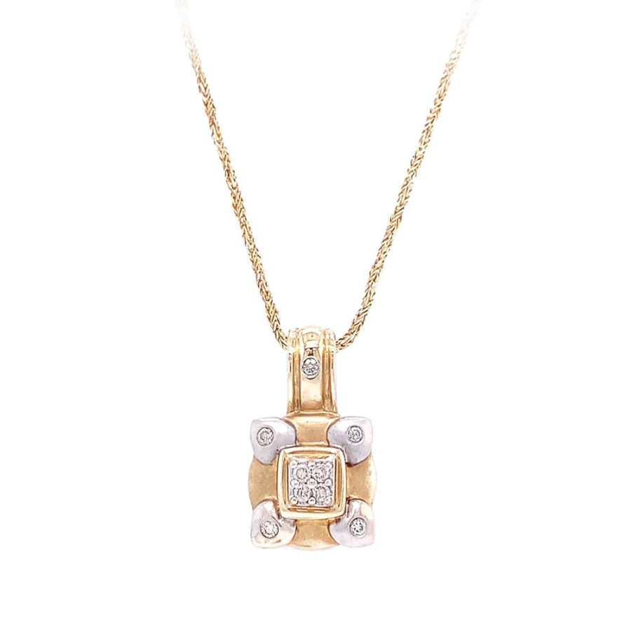 Jewelry ESTATE JEWELRY | 14K 2-Tone 18" Square Vintage